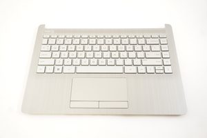 L48648-001 Hp US Palmrest Keyboard With Touchpad Silver 14-CF2733WM 14-DK1022WM