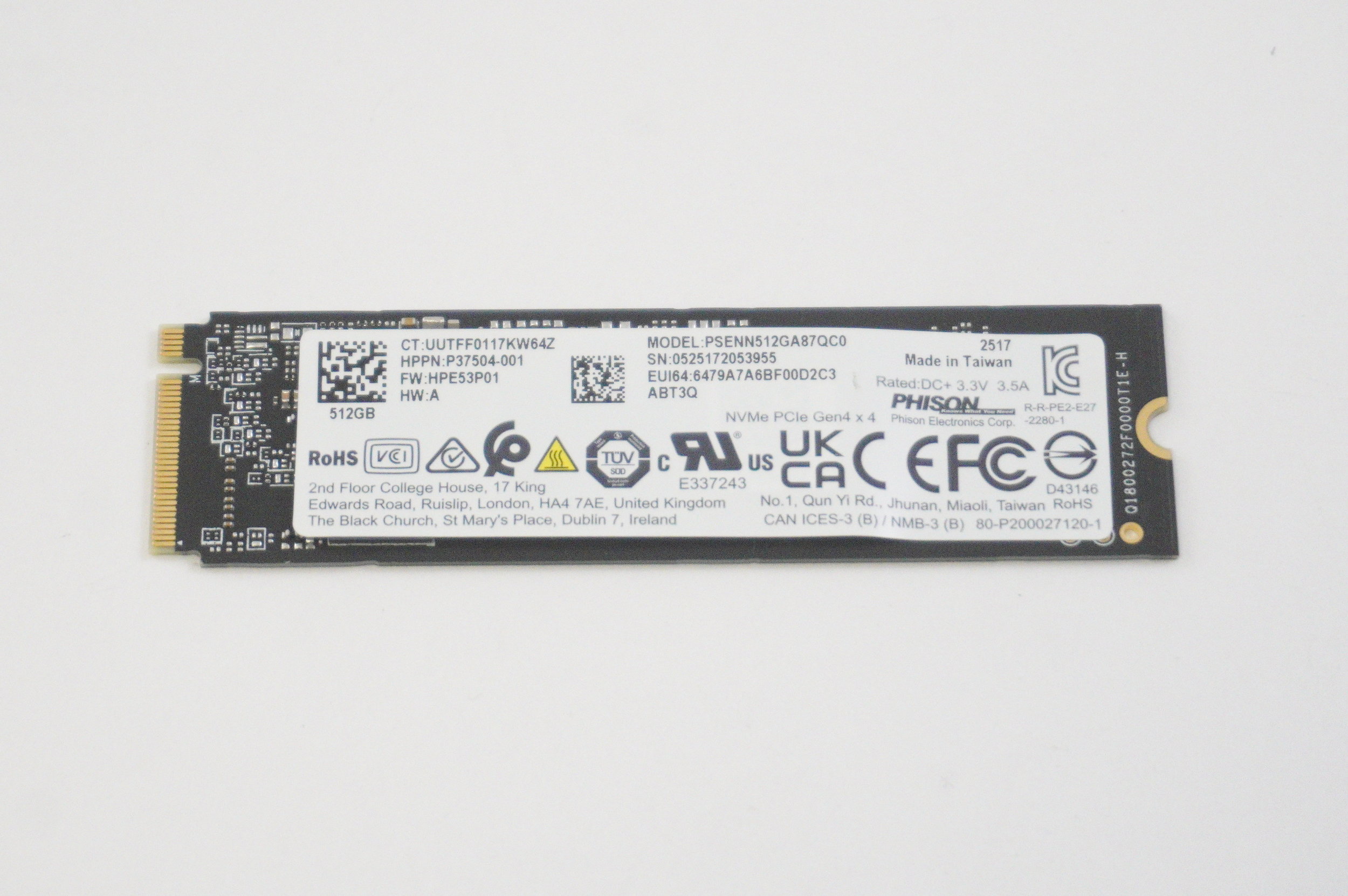 PSENN512GA87QC0 Phison PCIe NVMe Gen 4x4 512GB SSD | eBay
