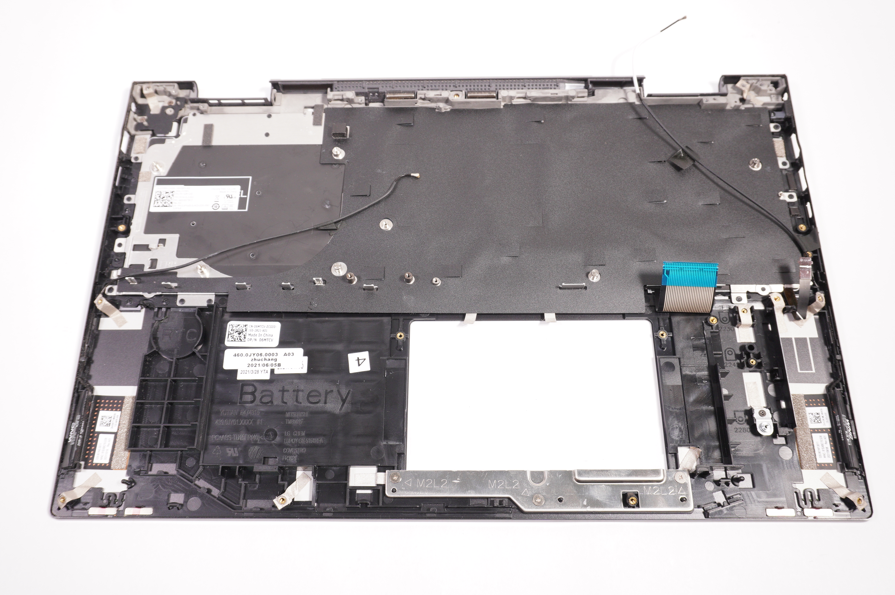 460.0JY06.0001 Dell US Palmrest Keyboard I7500-7289BLK-PUS
