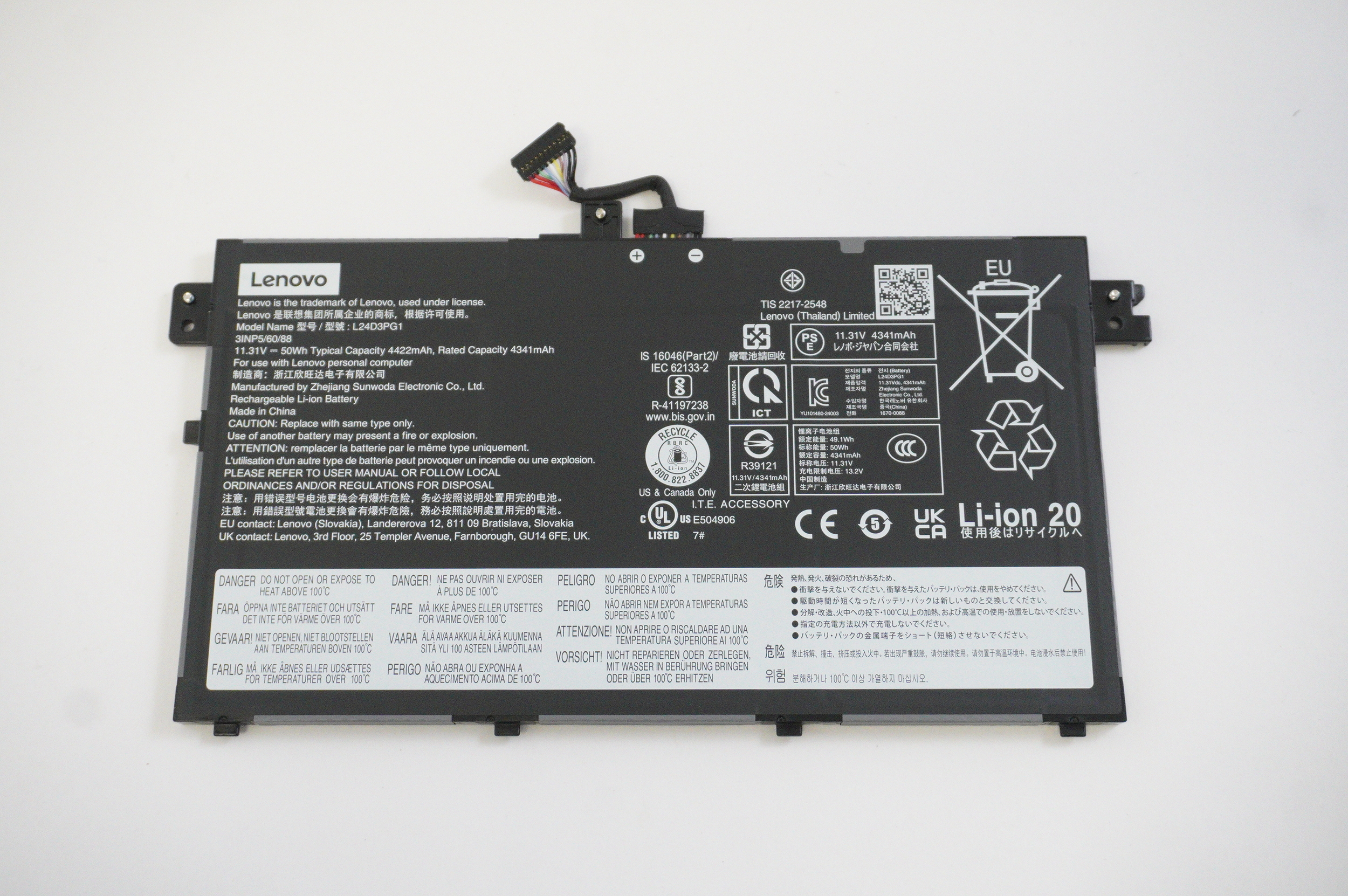5B11Q37012 Lenovo 50Wh 4422mAh 11.31V Battery 83LN0004US