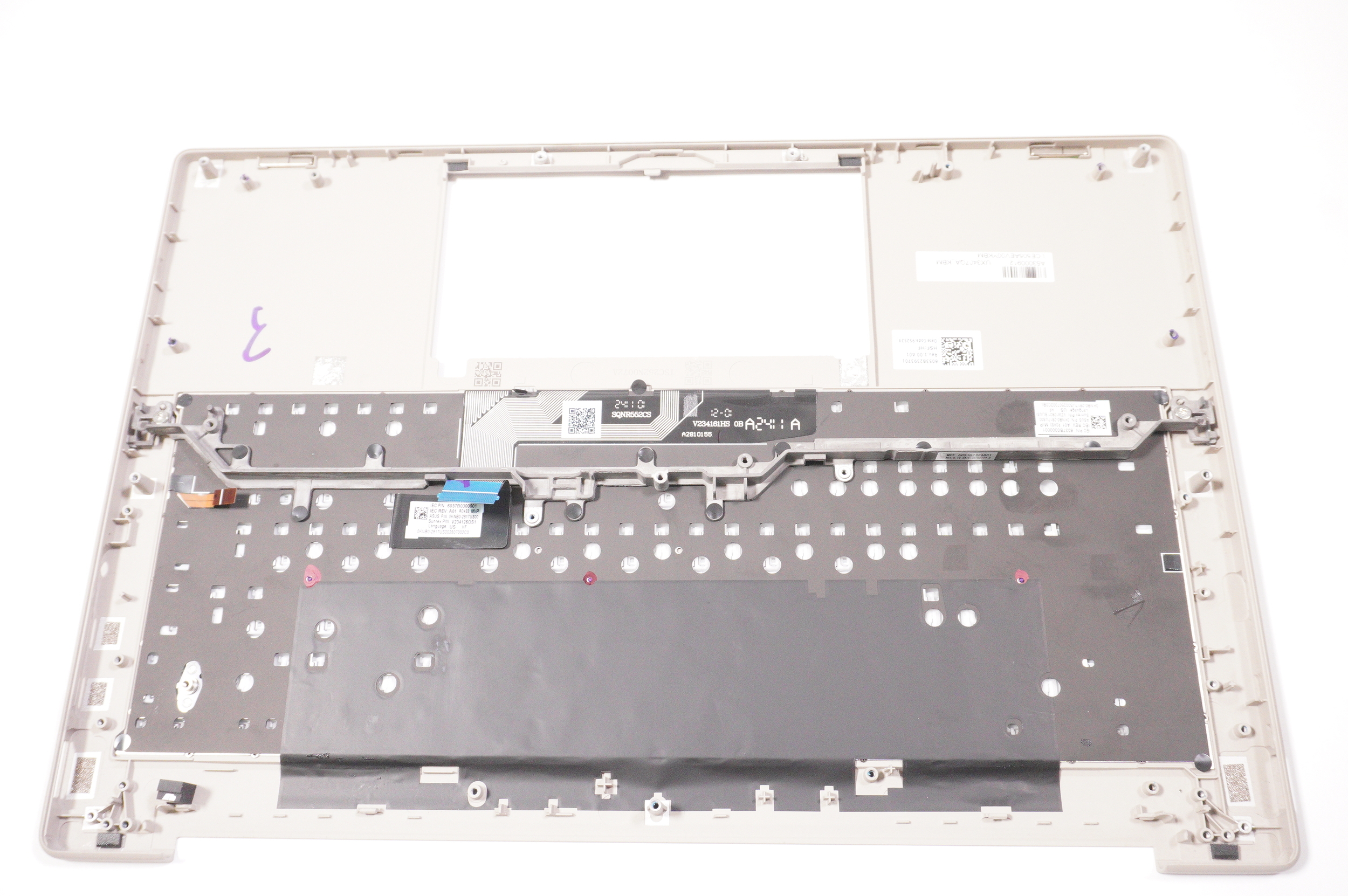 6053B2393701 Asus US Palmrest Keyboard Zabriskie Beige UX3407QA-X1P512