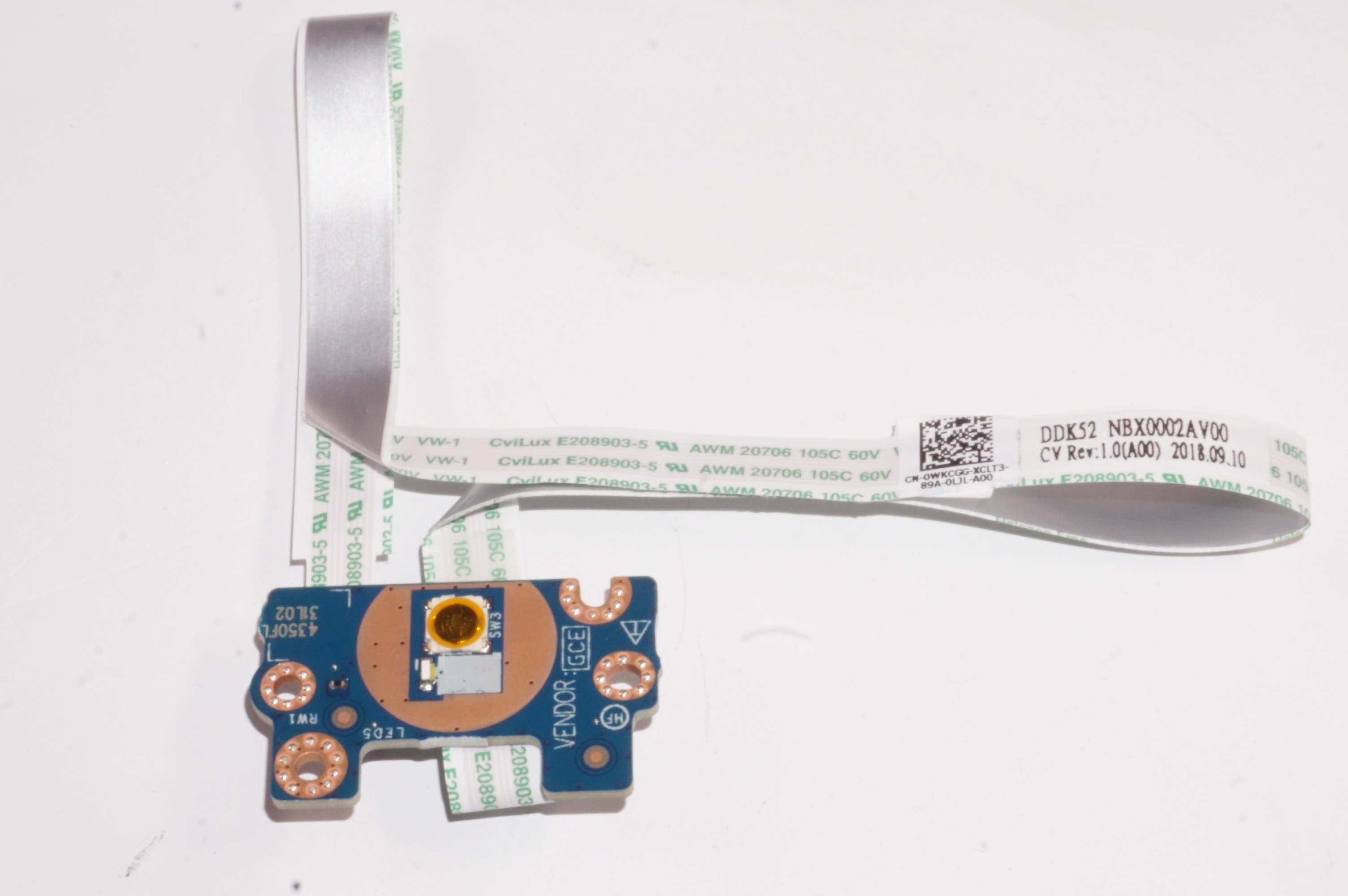 8X13X Dell Power Button Board I7588-7385BLK-PUS
