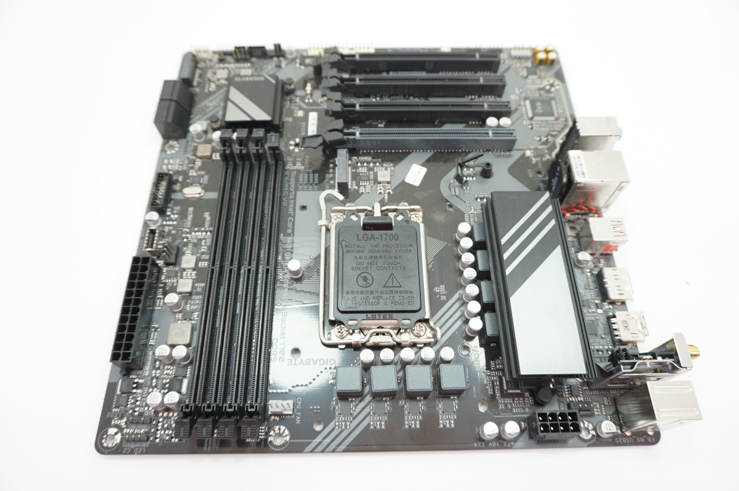B760MCV2 GigaByte Intel LGA 1700 DDR5 Gaming Motherboard No IO shield Plate