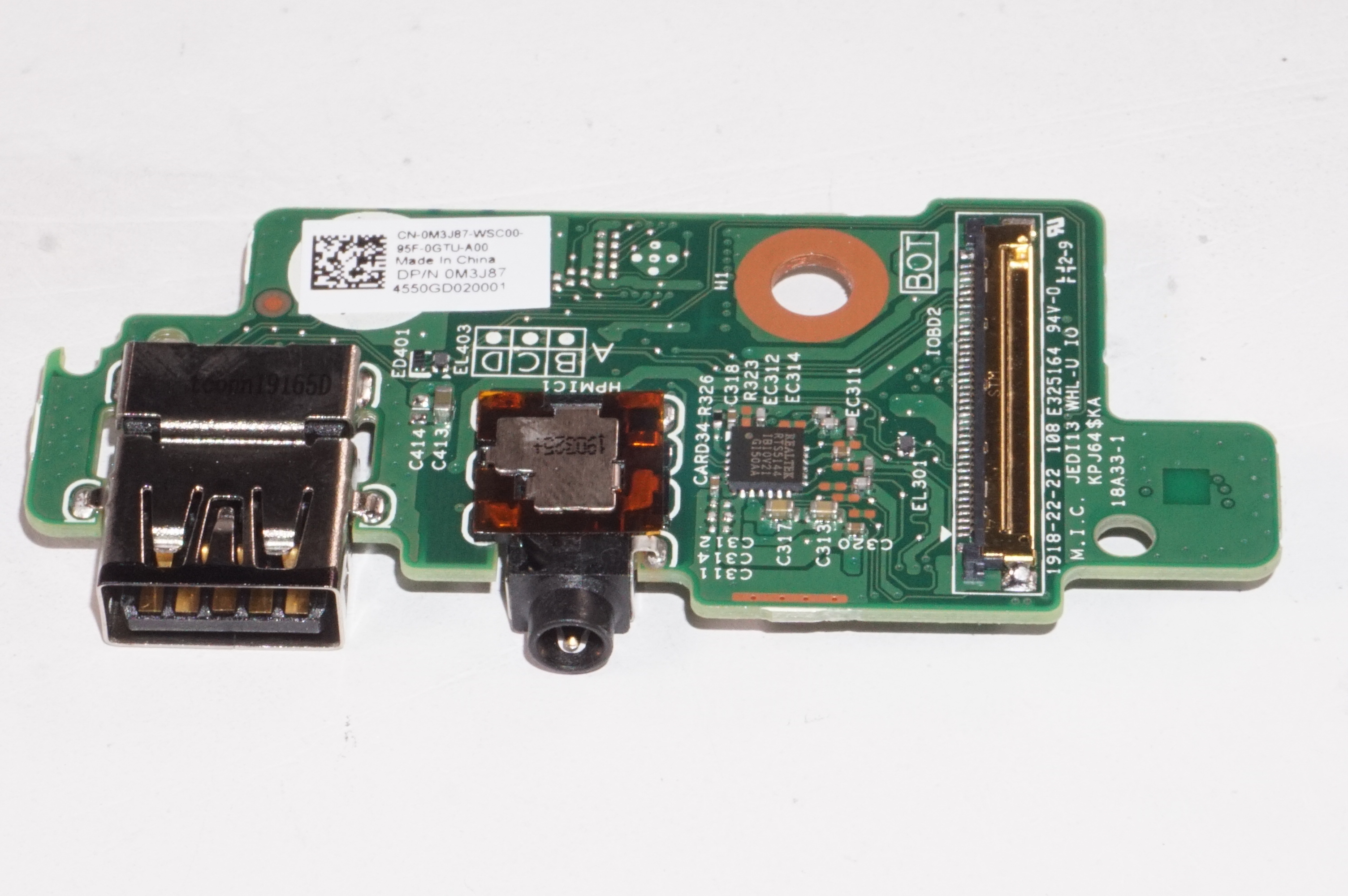 CN-0M3J87 Dell Input Output Board I7390-7100BLK-PUS
