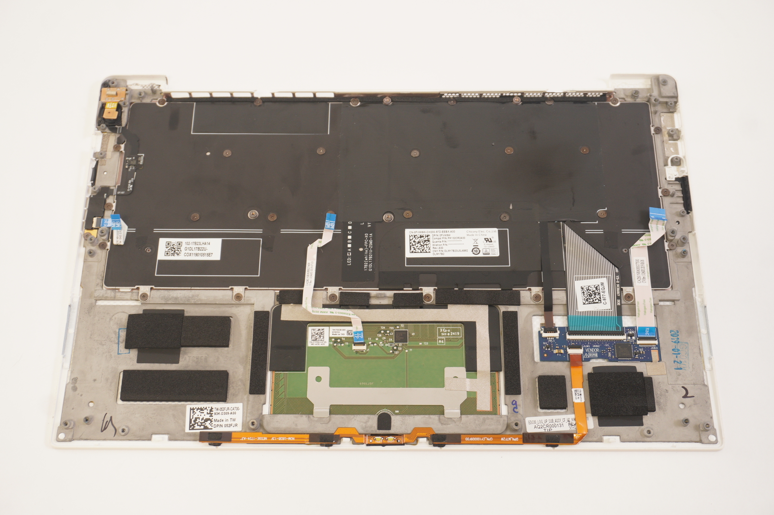 GG4MH Dell Palmrest Top Cover White DELL-XPS-13-7390