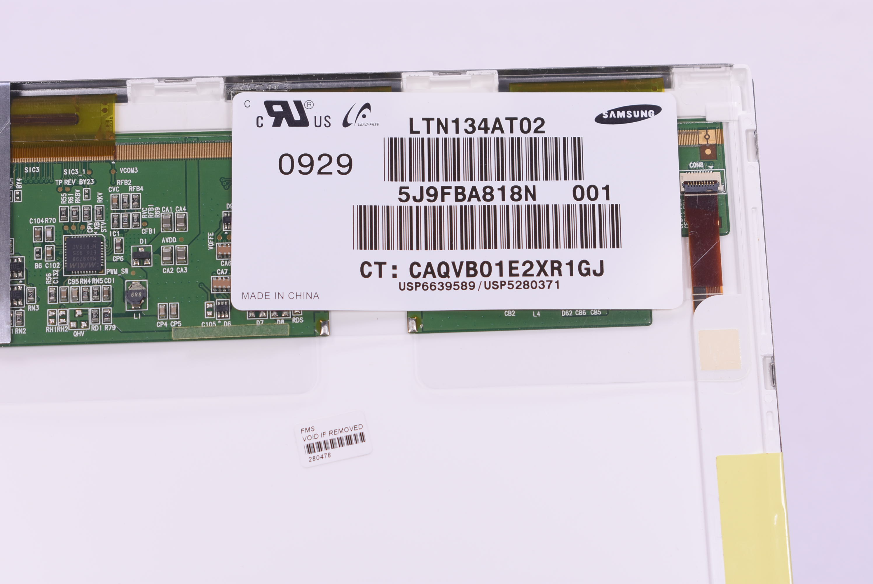 LTN134AT02-001 Samsung 13.4” Hd 40pin Matte Led Screen