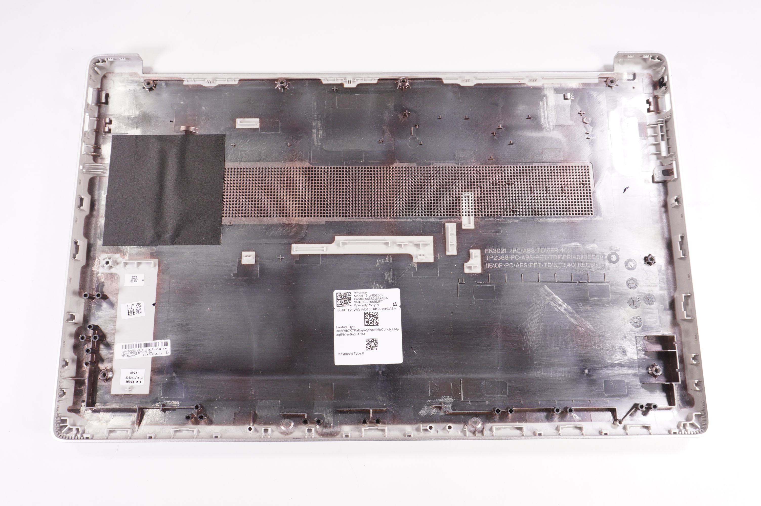 M50396-001 Hp Bottom Base Cover Natural Silver 17-CN0023DX