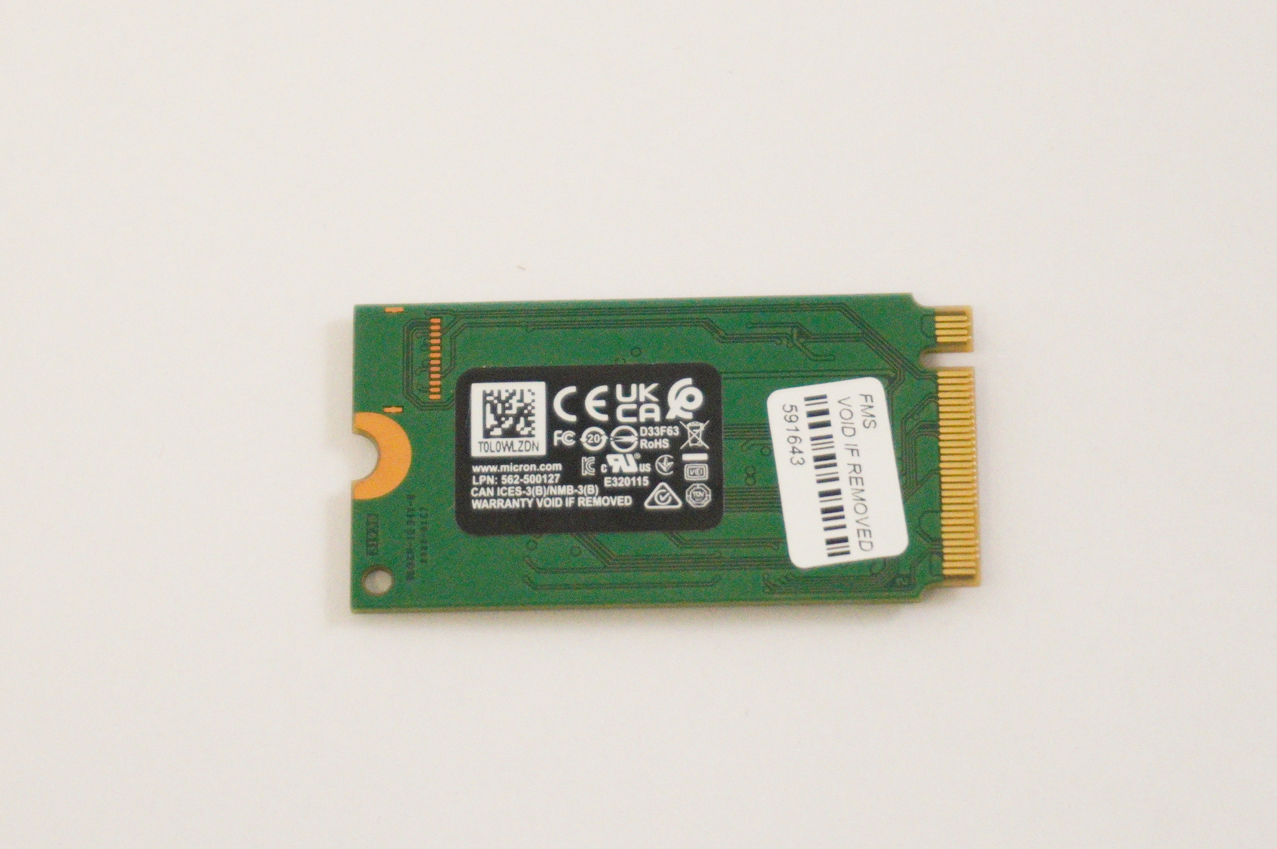 MTFDKCD512TFK Micron 512GB NVMe PCIe Gen4x4 M.2 2242 SSD Drive 83FDX007US