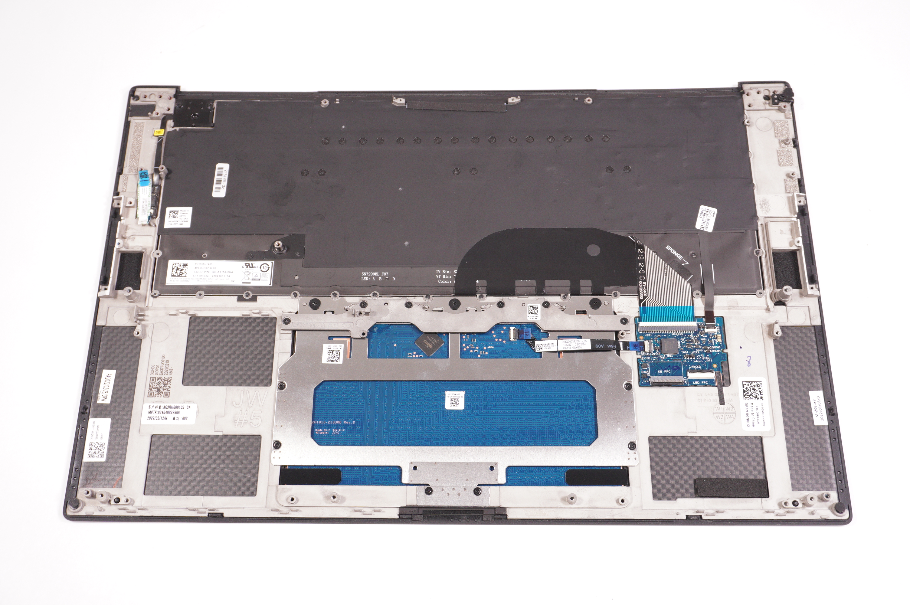 MV93T Dell US Palmrest Keyboard Black DELL XPS 15 9510