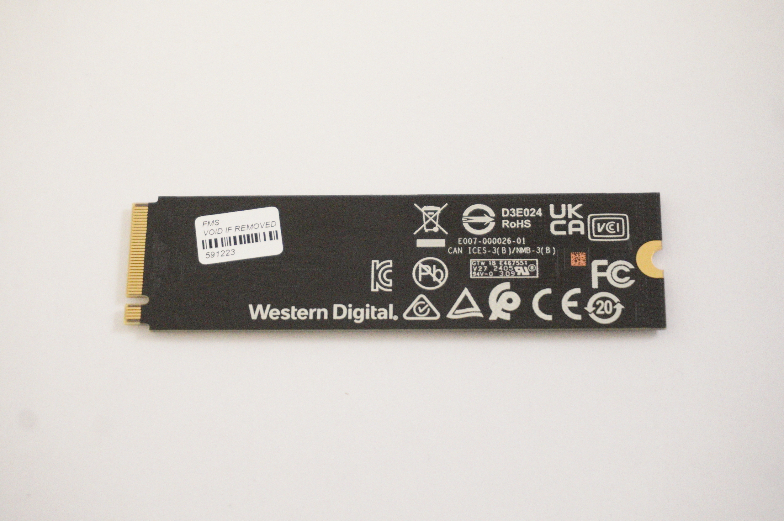 SDDPNQD-512G-1002 Western Digital 512GB NVMe PCIe Gen4x4 SSD Drive