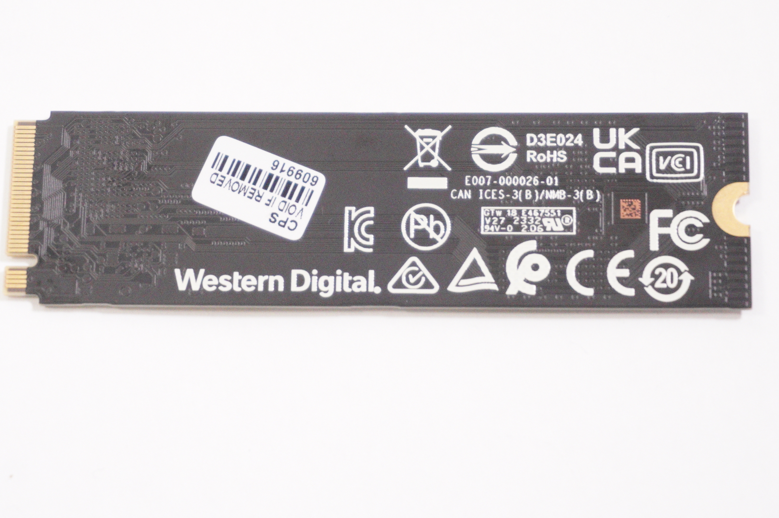 SDDPNQE-1T00-1002 Western Digital 1TB NVMe PCIe Gen 4×4 M.2 2280 SSD Drive