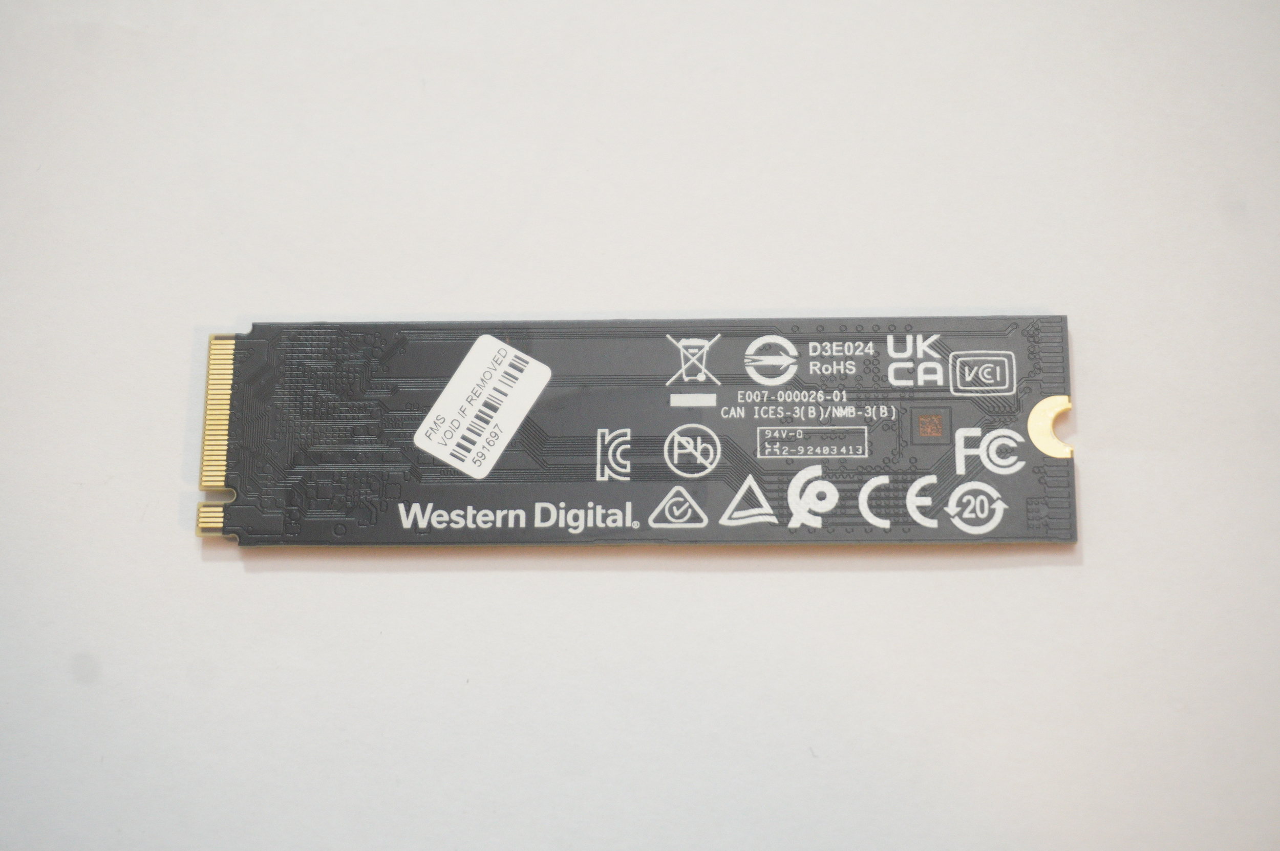 SDDPNQE-1T00-1032 Western Digital 1TB NVMe PCIe M.2 2280 SSD Drive