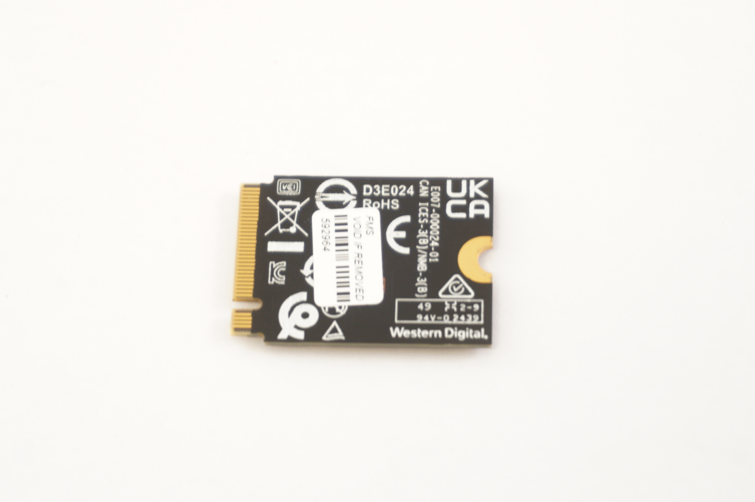 SDDPTQD-1T00-1102 Western Digital 1TB PCIe NVMe Gen4x4 M.2 2230 SSD Drive