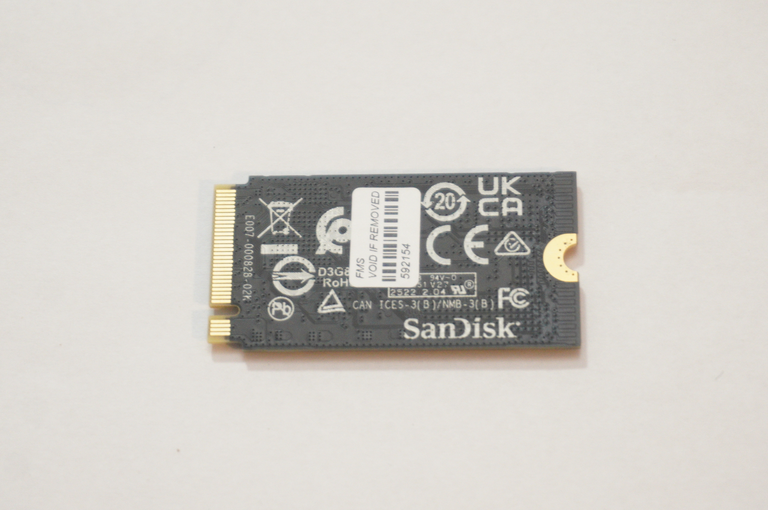 SDFPMSL-1T00-2101 SanDisk 1TB NVMe PCIe Gen4x4 M.2 2242 SSD Drive 15-FA2013DX