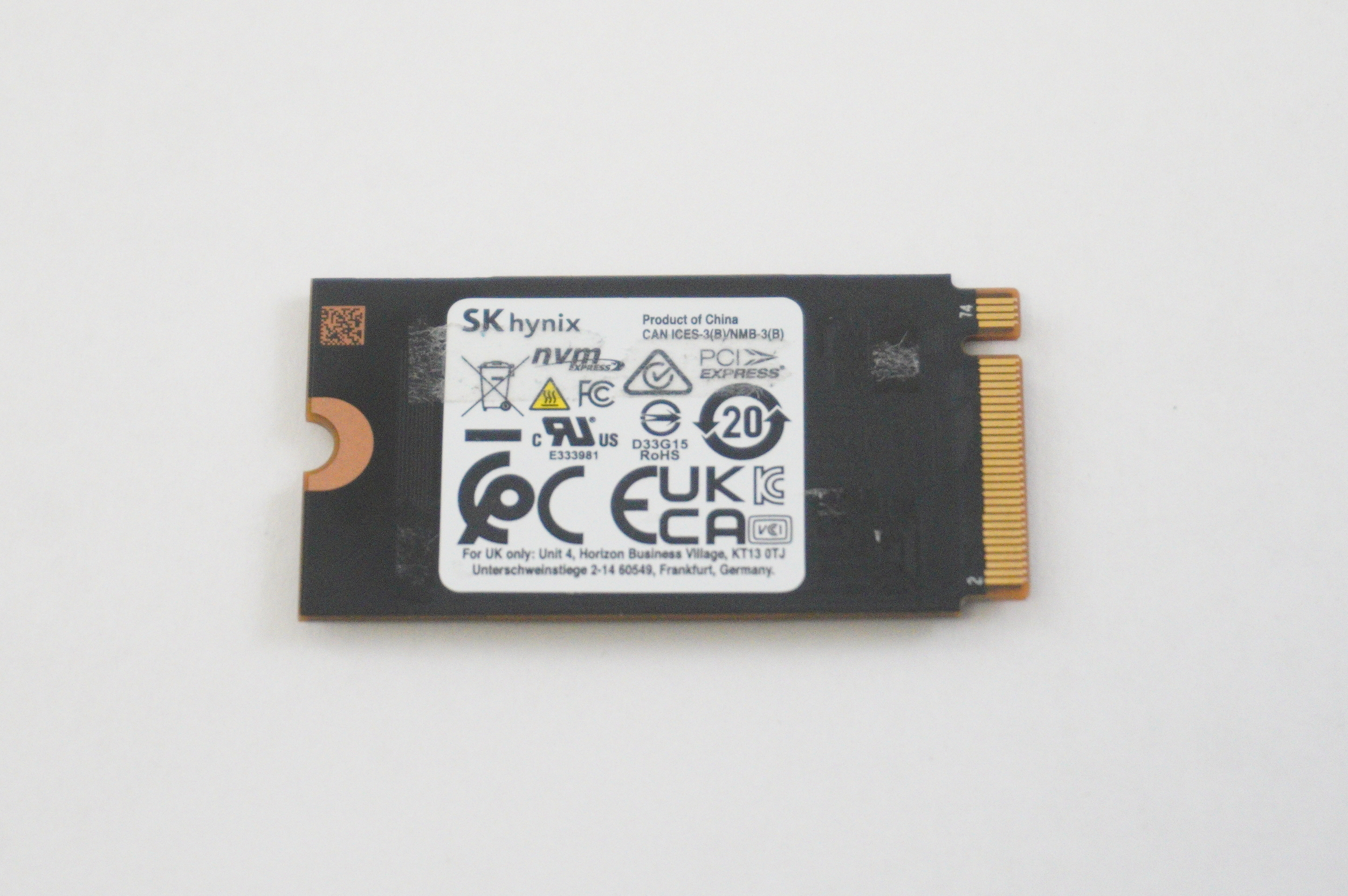 SSS1F28996 Hynix 512GB M.2 2242 PCIe Gen4 x4 NVMe SSD Drive