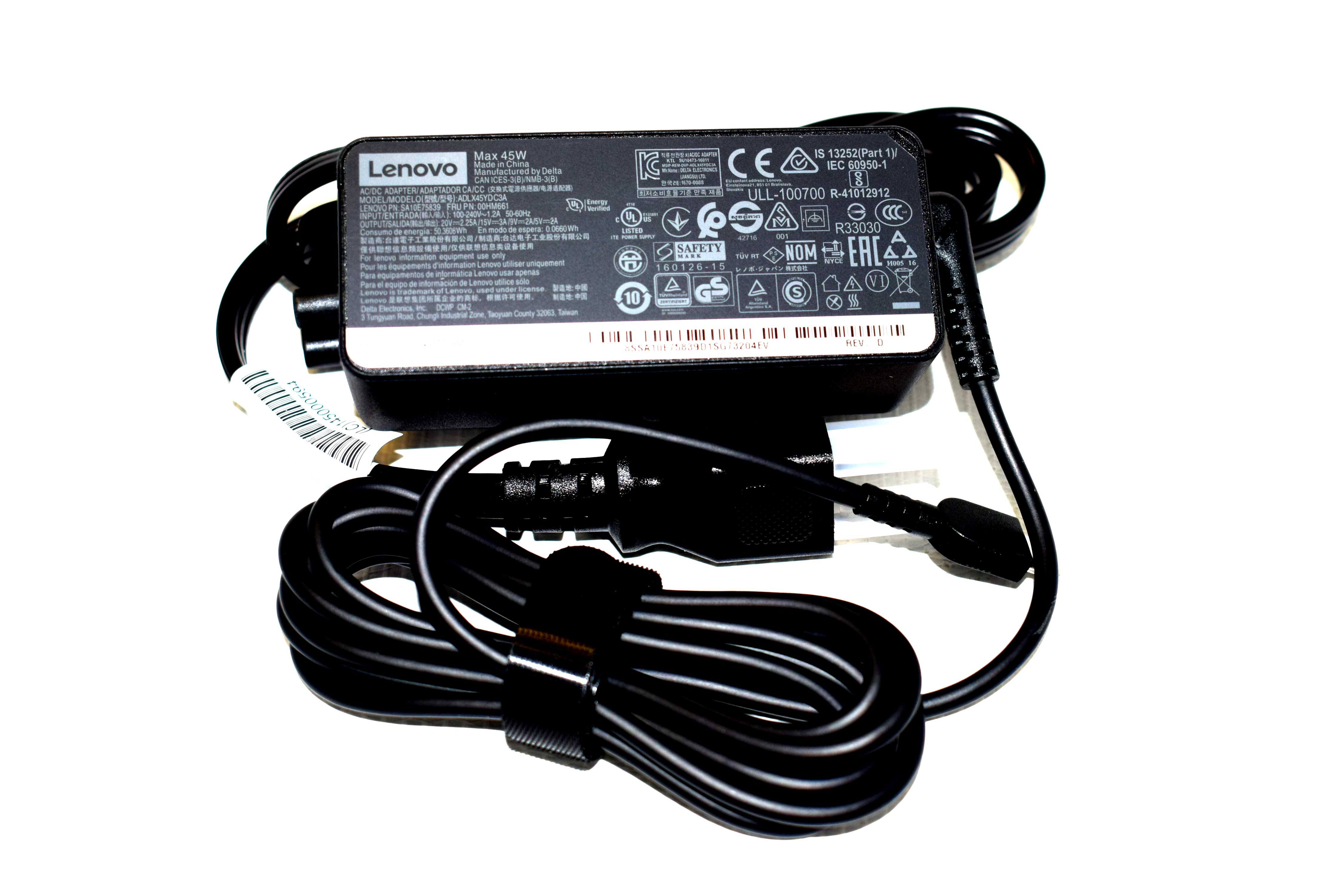 ADLX45YCC3D Lenovo 02DL122 – PD, WW 45W AC Adapter