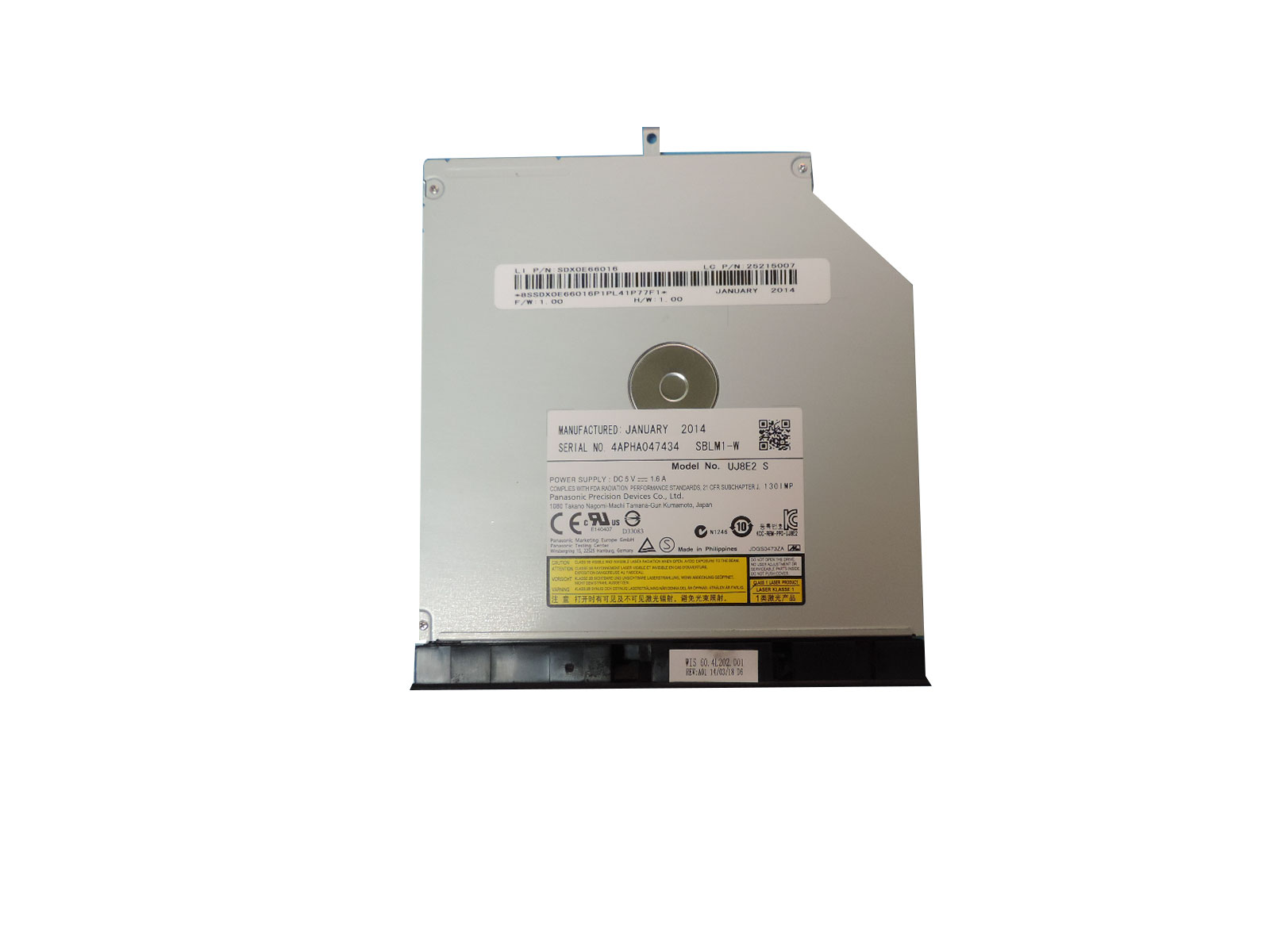 25215007 Lenovo Dvd +/- Rw Optical Drive IDEAPAD S510P