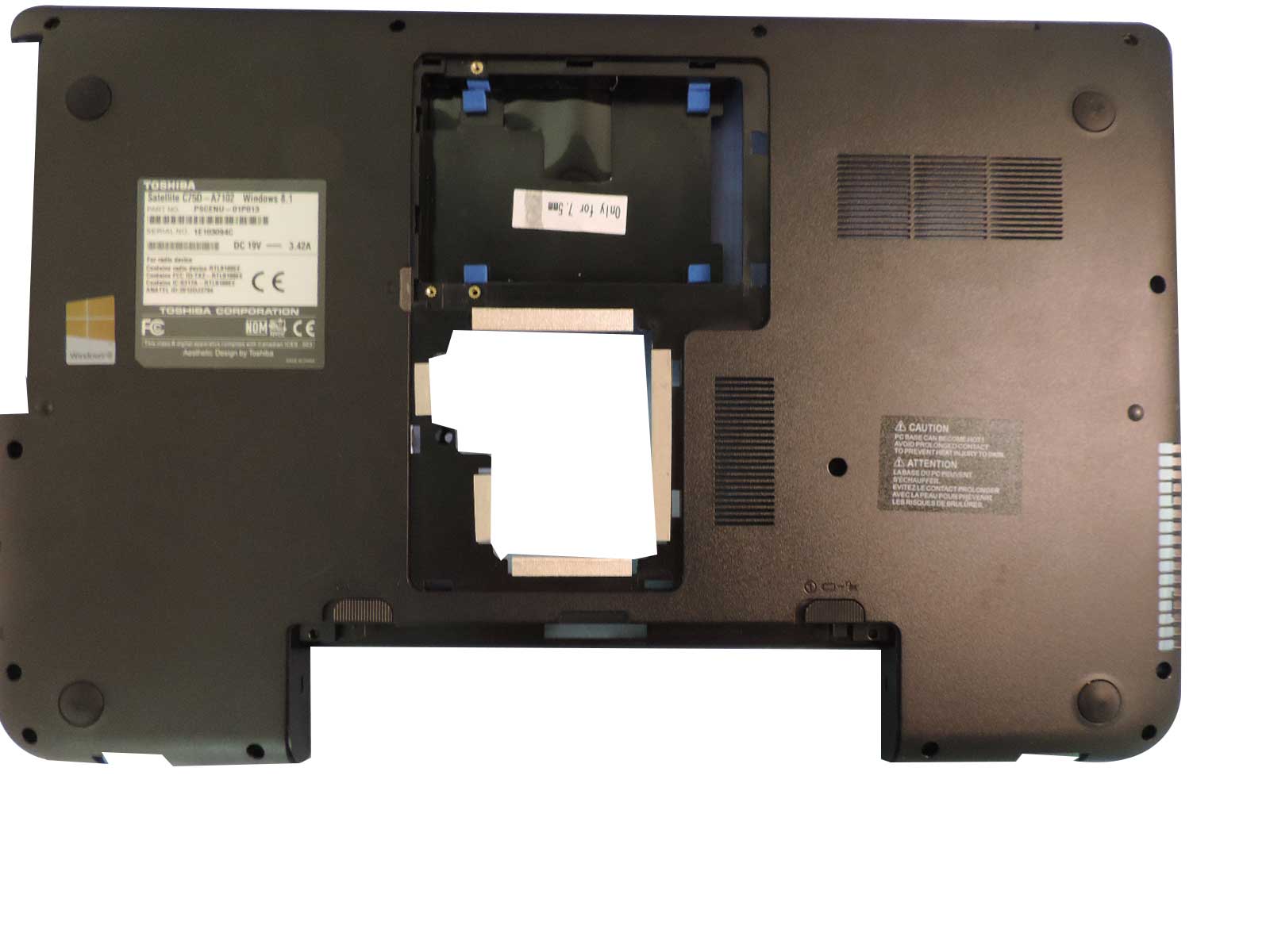 ZYU3ABD5BA0I30140122-03 Toshiba Bottom Base Cover C75D-A7102